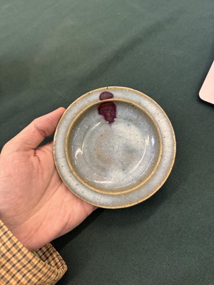 Lot 471 - A small Chinese Jun purple-splashed dish, Jin - Yuan dynasty