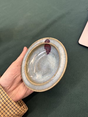 Lot 471 - A small Chinese Jun purple-splashed dish, Jin - Yuan dynasty