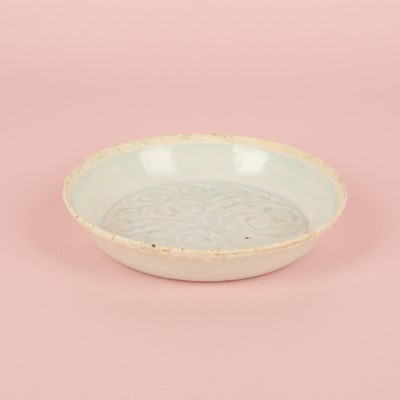 Lot 12 - A Chinese Qingbai 'lotus' carved dish, Southern Song dynasty