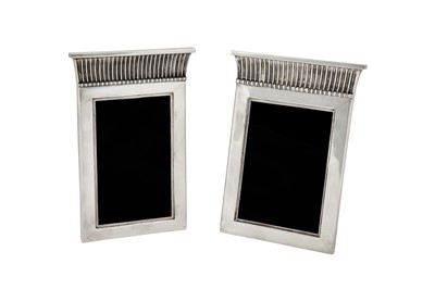 Lot 759 - A modern pair of Persian sterling silver photograph frames