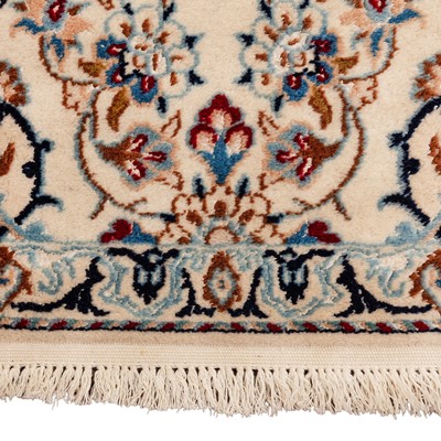 Lot 19 - A fine part silk Nain runner, central Persia