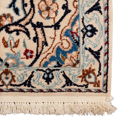 Lot 19 - A fine part silk Nain runner, central Persia