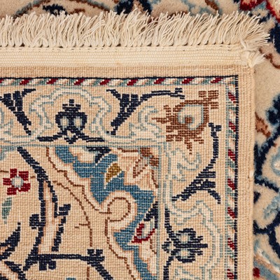 Lot 19 - A fine part silk Nain runner, central Persia