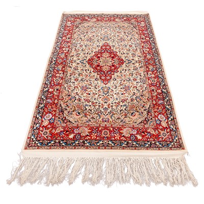 Lot 88 - A very fine part silk Qum rug, central Persia