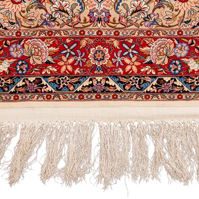 Lot 88 - A very fine part silk Qum rug, central Persia