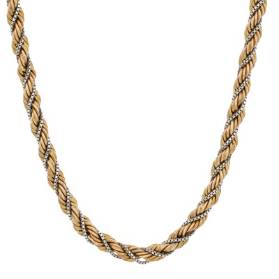 Lot 38 - A bicolour chain necklace
