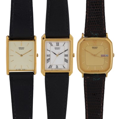 Lot 311 - Three Seiko Dress Watches