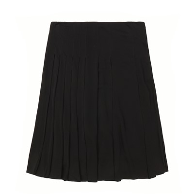 Lot 311 - Burberry Black Silk Crepe Pleat Skirt - Size 12