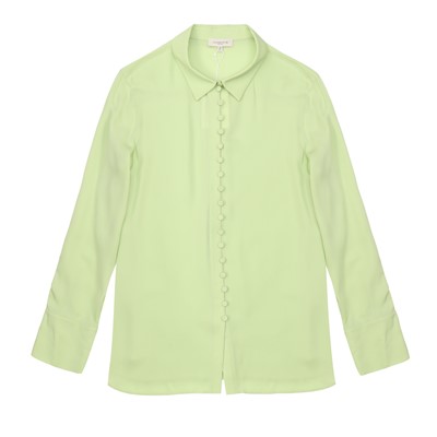 Lot 414 - Lafayette 148 Mint Green Silk Shirt - Size XL