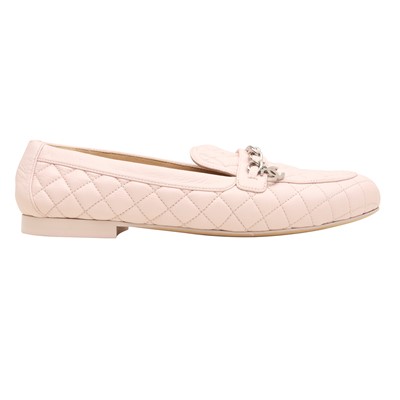 Lot 36 - Chanel Pink CC No 5 Charm Flat Loafer - Size 39