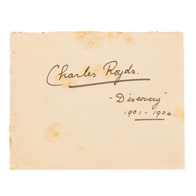 Lot 422 - Discovery Expedition, 1901-1904 - Charles Royds