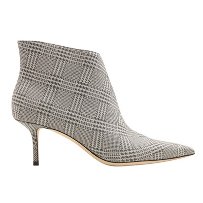 Lot 408 - Jimmy Choo Silver Glitter Miranda 65 Ankle Boot - Size 39