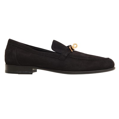 Lot 168 - Hermes Black Destin Flat Loafer - Size 39.5