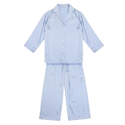 Lot 412 - La Perla Azure Silk Pyjama Set - Size 46