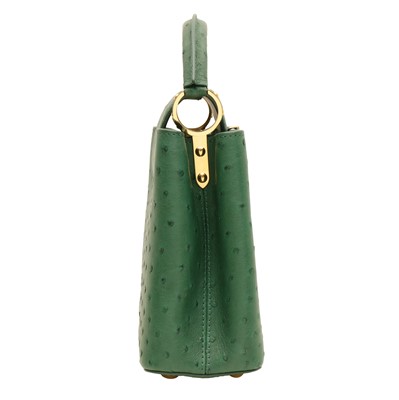 Lot 84 - λ Louis Vuitton Emerald Ostrich Capucines BB