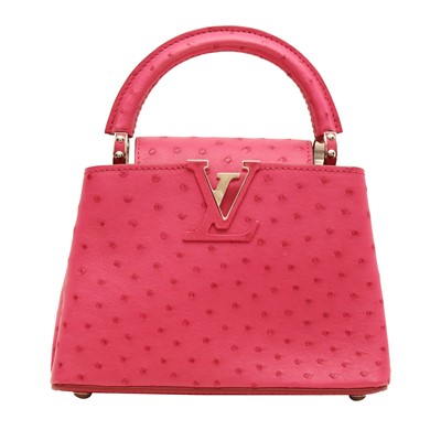 Lot 42 - λ Louis Vuitton Hot Pink Ostrich Capucines Mini