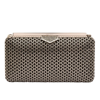 Lot 161 - Jimmy Choo Black Crystal Ellipse Clutch