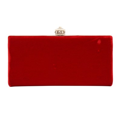 Lot 57 - Jimmy Choo Red Velvet Celeste Clutch