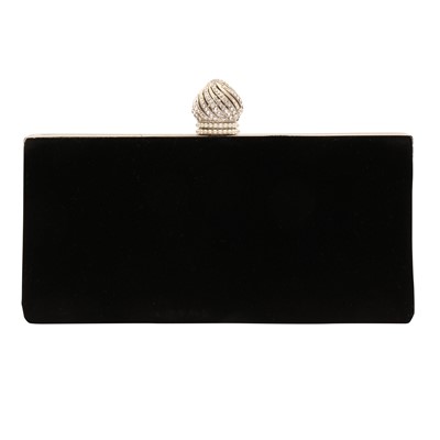Lot 221 - Jimmy Choo Black Velvet Celeste Clutch