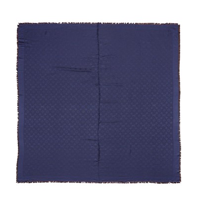Lot 9 - Louis Vuitton Bleu Marine Classic Monogram Shawl
