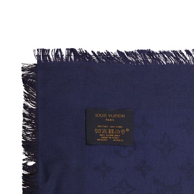 Lot 9 - Louis Vuitton Bleu Marine Classic Monogram Shawl