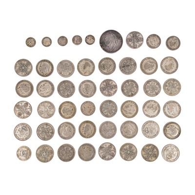 Lot 486 - A group of assorted coins to include pre 1920 and pre 1947 silver coins.