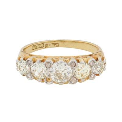 Lot 11 - A diamond five stone ring