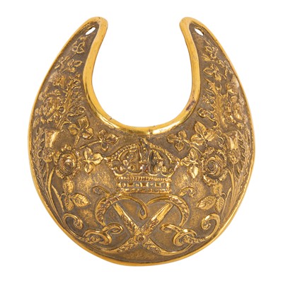 Lot 188 - A Scare George IV period Guard's Officer's gorget, circa 1801-16