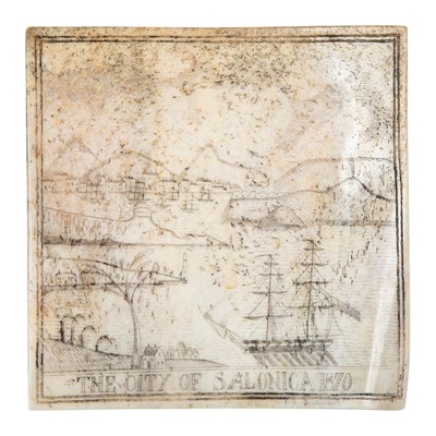 Lot 462 - A Sailor's bone scrimshaw, circa 1870