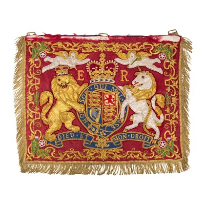 Lot 192 - A scarce Elizabeth II Household Cavalry state trumpeter's ceremonial trumpet banner