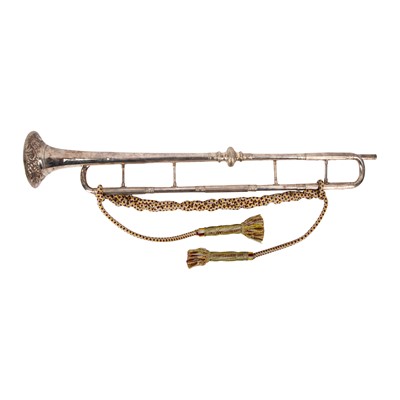 Lot 193 - A rare Household Cavalry state trumpeter's ceremonial trumpet
