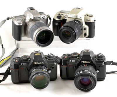 Lot 151 - Group of Four Nikon Film SLR Cameras.