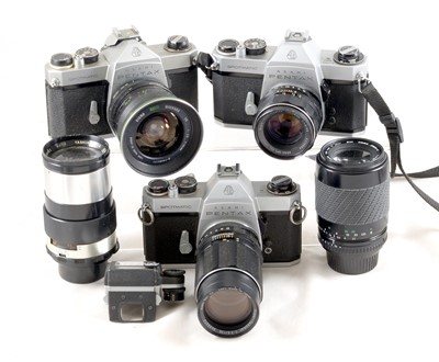 Lot 135 - Pentax Spotmatic SP & SPII Cameras.
