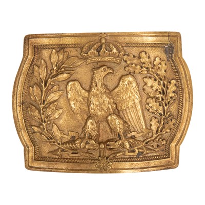 Lot 189 - French First Empire (Napoleonic) Imperial Officer's waist belt clasp (buckle), circa 1805-15