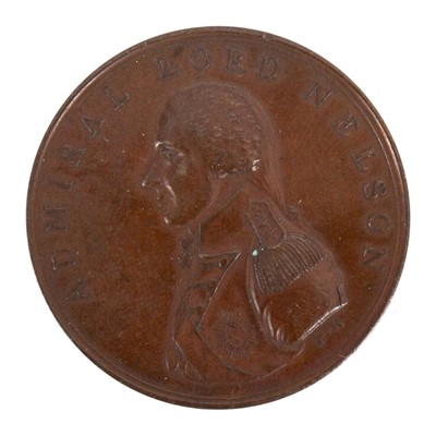 Lot 201 - Admiral Lord Nelson - return to England bronze medal, circa 1800