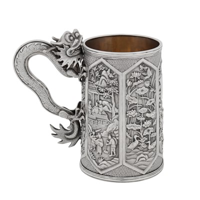 Lot Canton circa 1890, marked Shen Chang, retailed by Wang Hing