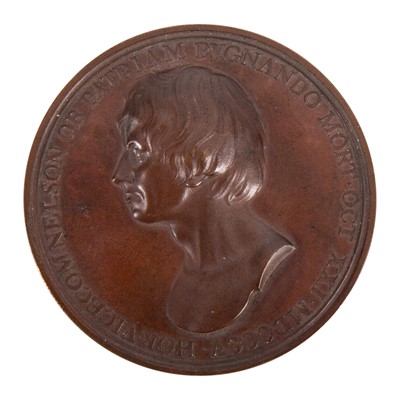 Lot 199 - Admiral Lord Nelson, copper medal commemorating death, circa 1805