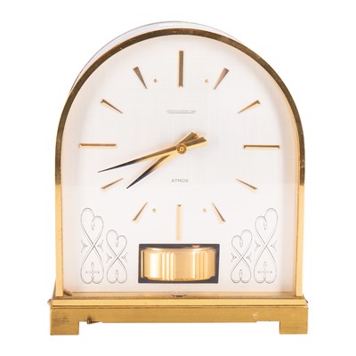 Lot 121 - Jaeger Le Coultre - a mid 1960s Atmos 'Borne' gilt brass cased clock