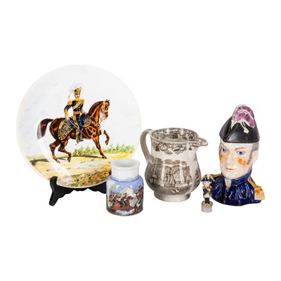 Lot 381 - Small group of military related ceramics