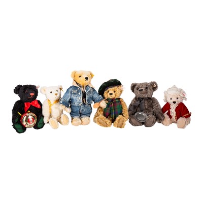 Lot 181 - A group of six modern Steiff bears