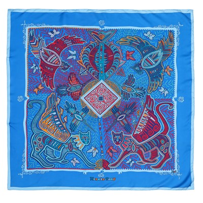 Lot 1 - Hermès 'Légende Kuna Peuple de Panama' Silk Scarf 90
