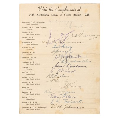 Lot Cricket Interest.- Incl. Don Bradman