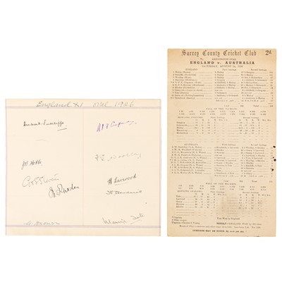 Lot 570 - Cricket Interest.- Incl. Hobbs & Sutcliffe