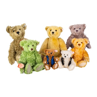 Lot 180 - A group of seven modern Steiff bears