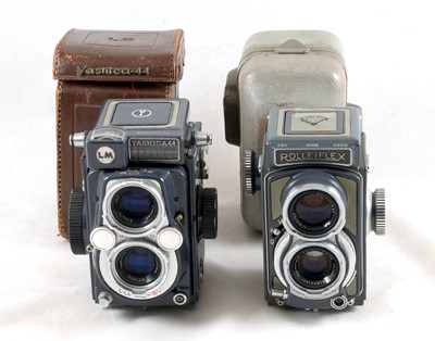 Lot 376 - Rolleiflex 4x4 & Yashica TLRs.