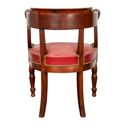 Lot 2 - A 19th Century French Empire 'Fauteuil de Bureau' mahogany desk chair