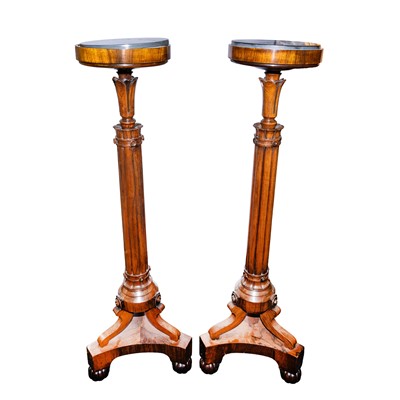 Lot 44 - A pair of William IV rosewood torcheres