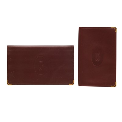 Lot 315 - Cartier Burgundy Signature Agenda Cover and Card Wallet