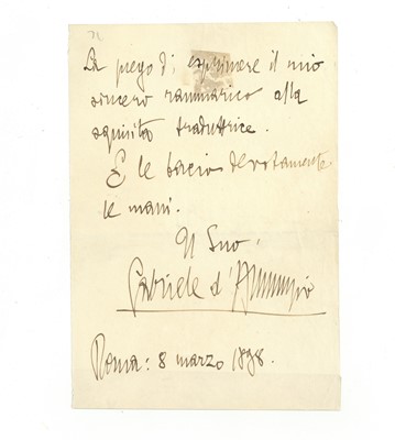 Lot 283 - D'Annunzio (Gabriele)