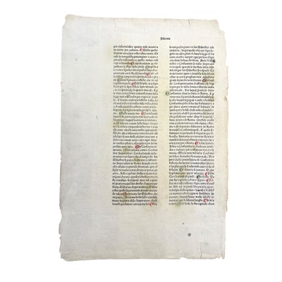 Lot 12 - Single leaf from Dante's 'La Commedia', 1477
